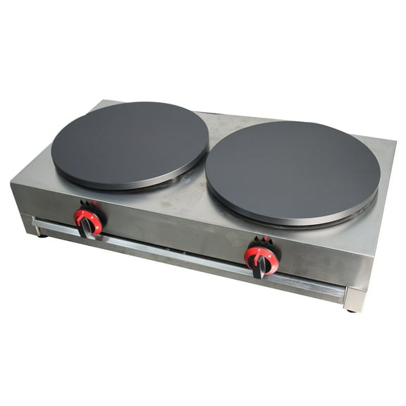 Commercial Pancake Maker LP Gas Crepes Making Machine Double Head Pancake Machine