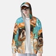 thumbnail image 4 of Goofa Funny Swimming Chihuahua Printed Women's UPF 50+ Sun Protection Hoodie Jacket Lightweight Long Sleeve Sun Shirt for Women with Pocket Hiking Outdoor-Large, 4 of 9