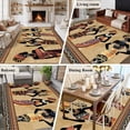 thumbnail image 6 of 6x9 Area Rugs, African Black Women Non-Skid Rubber Backing Large Rectangle Rugs - Living Room Bedroom Home Office, Boho Ethnic Tribe Vintage Brown Indoor Floor Mat Carpets Washable Rug, 6 of 9