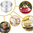 thumbnail image 5 of 4 Inch Small Cake Pan Set Of 8, Baking Round Cake Pans Tins Bakeware for Mini Cake Pizza, Quiche, Non Toxic & Healthy, 5 of 5