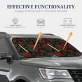 thumbnail image 4 of Vsdgher Roses Print Car Windshield Sun Shade, Reflective Sunshade Window Sunshade Sun Visor Protector Fit for Cars,Trucks,SUVs-Large, 4 of 6