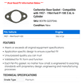 thumbnail image 2 of Carburetor Base Gasket - Compatible with 1957 - 1964 Ford P-100 3.6L 6-Cylinder 1958 1959 1960 1961 1962 1963, 2 of 2