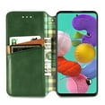 thumbnail image 5 of Étui pour Samsung Galaxy A71 5G à Rabat Portefeuille à Rabat Magnétique Protecteur - Vert, 5 of 5