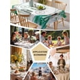 thumbnail image 5 of Happy Birthday Table Cloth, Waterproof Tablecloth for Square Tables, Green Dress Crown Carriage Flowers Butterfly Reusable Washable Fabric Table Cover for Restaurant Kitchen Dining Tables 60"x60", 5 of 9