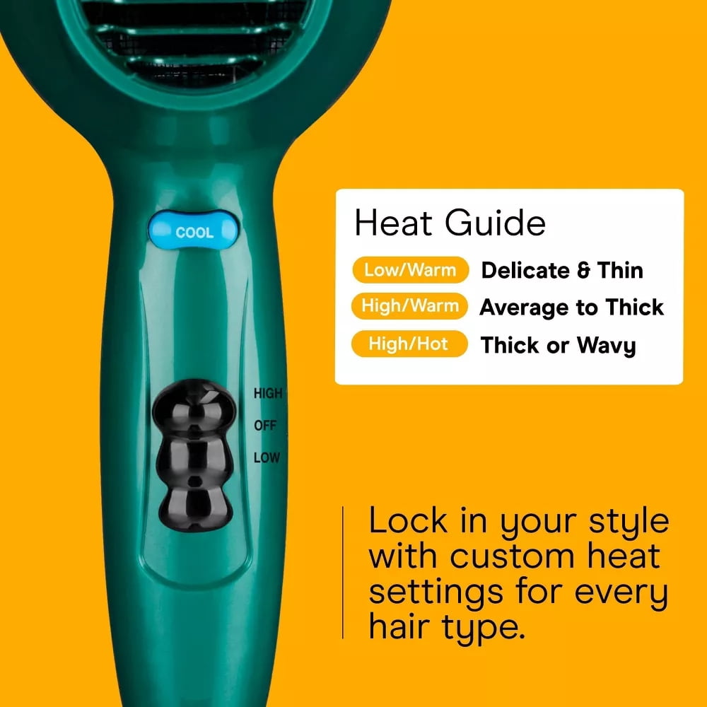Style & Shine Hair Dryer: For All Hair Types, 1875 Watt, Includes Instruction Manual