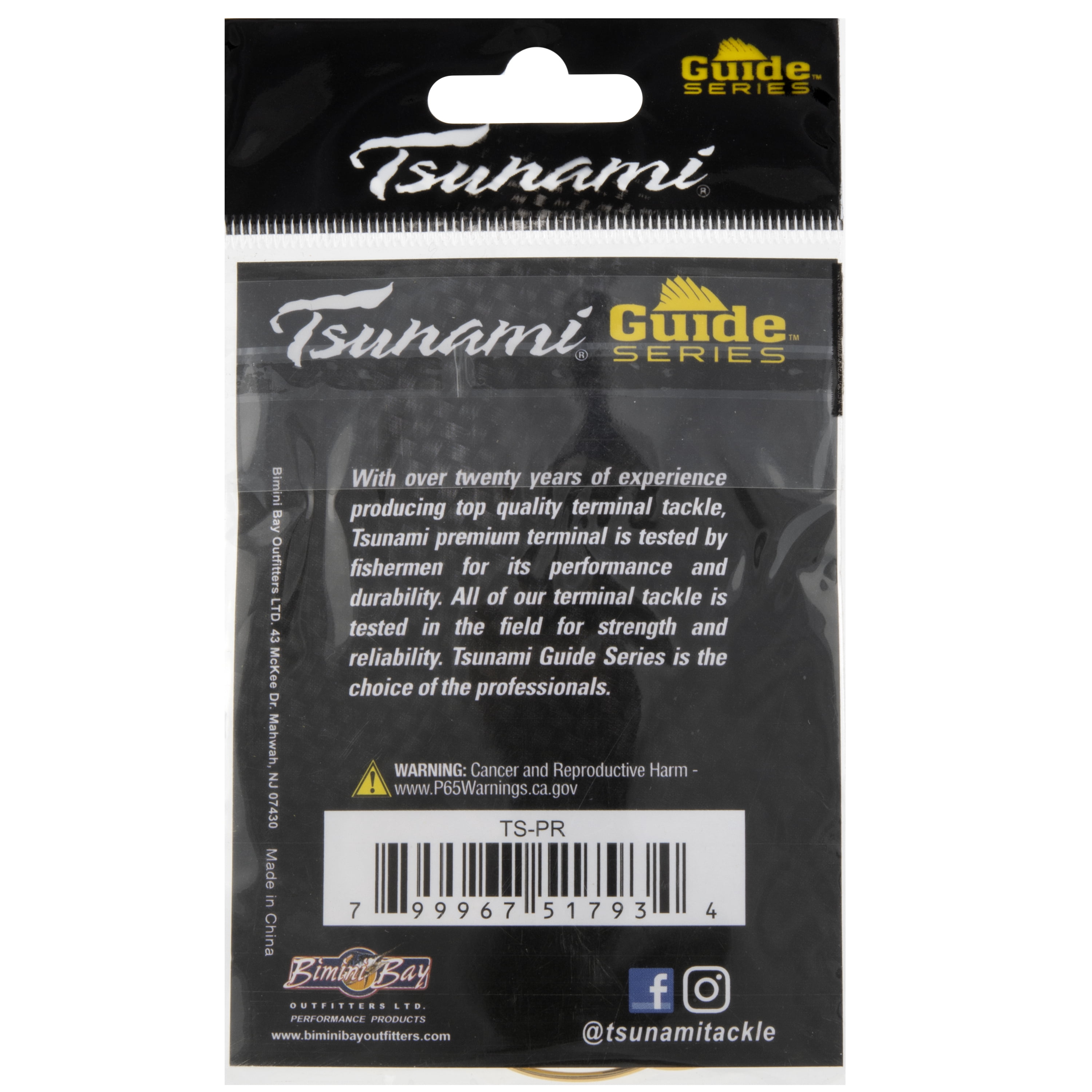 Tsunami Pompano Fishing Rig 3‑Hook Monofilament Leader