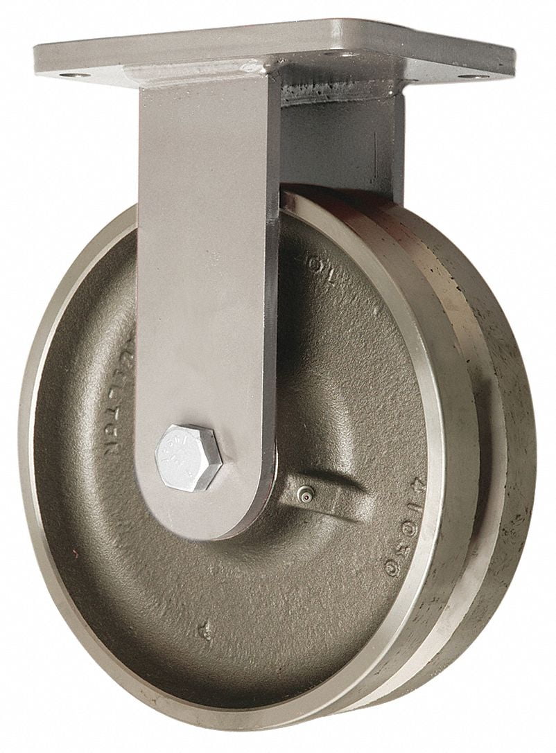 Hamilton VGroove TrackWheel Plate Caster,Rigid RSECJ1025VH