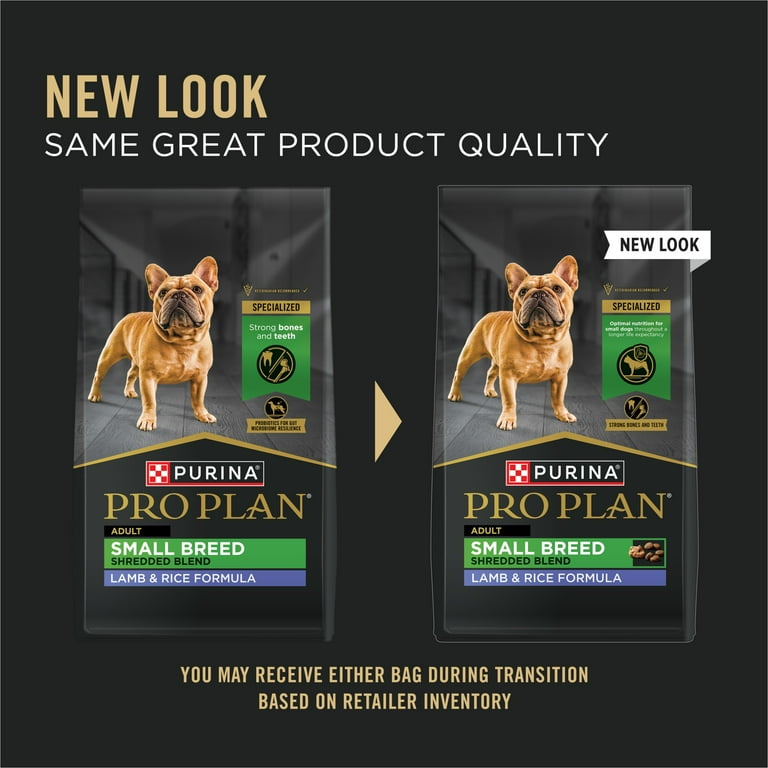 Purina Pro Plan Small Breed Dog Food Shredded Blend Lamb and Rice