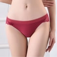 thumbnail image 4 of 5pcs Women's Underwear Lace Panties Ice Silk Traceless Splicing Briefs Comfortable Briefs, 4 of 5