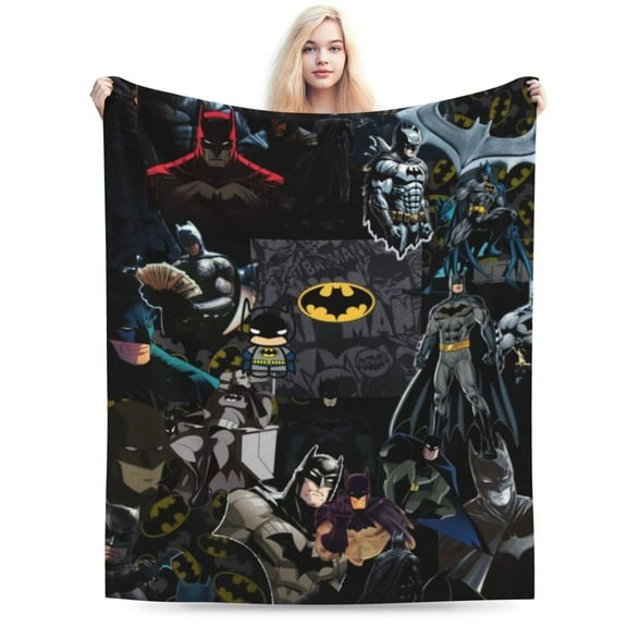 Cozy Warm Plush Throw Batman Fluffy Blanket for Bed Couch Living Room 60"x50"