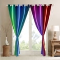 thumbnail image 4 of Erosebridal Abstract Ombre Curtains & Drapes Blue Green Red Neon Curtains Adult,Stripes Geometry Curtains Blackout Colorful Striped Window Curtain for Bedroom 2 Panels 42"Wx84"L, 4 of 6