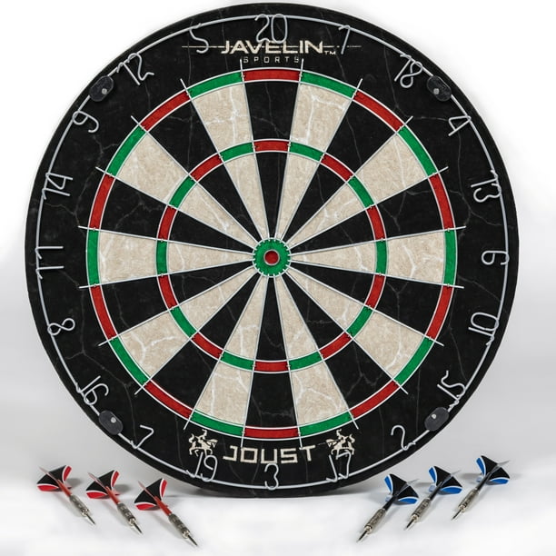 Javelin Joust 18" Dartboard Set with Brazilian Sisal and 6 Steel Tipped