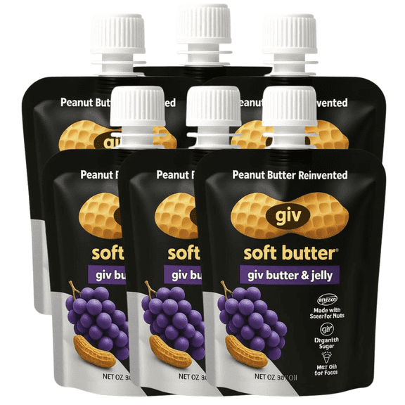 giv soft butter Peanut Butter and Jelly Snack for Energy and Focus, 32g