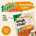 thumbnail image 2 of Snak Club Tajin Toasted YPF5&nbsp;Corn, Roasted Corn Nuggets Chili and Lime Seasoning, Mild, Non-GMO, Gluten-Free, Kosher Snack, No Artificial Colors or Flavors, Low Cholesterol, 11 oz Resealable Bag, 2 of 3