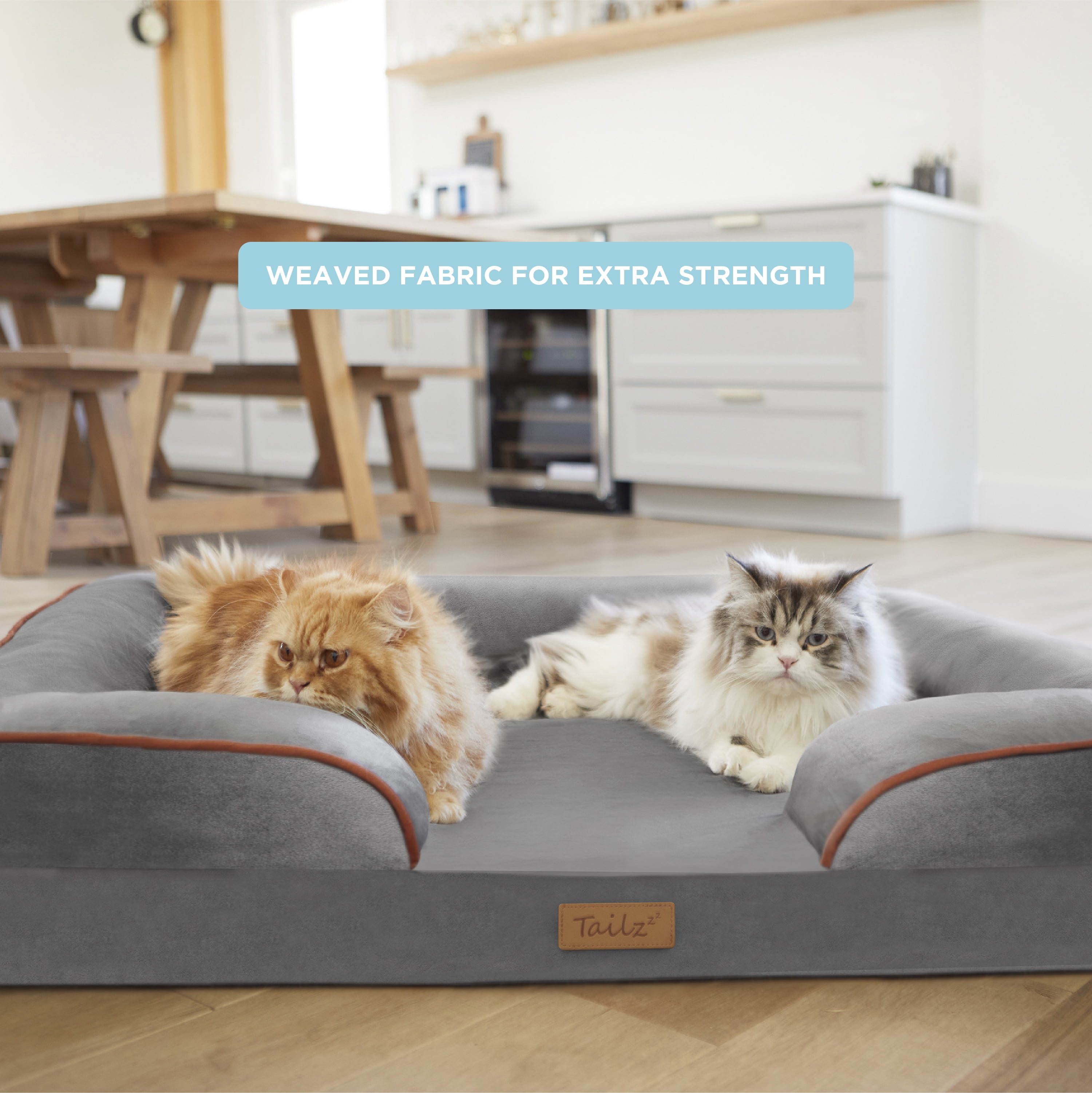TailZzz Snuggle Pet Mattress | Large to Extra Large 2-in-1 Cool Gel Infused Dog Mattress