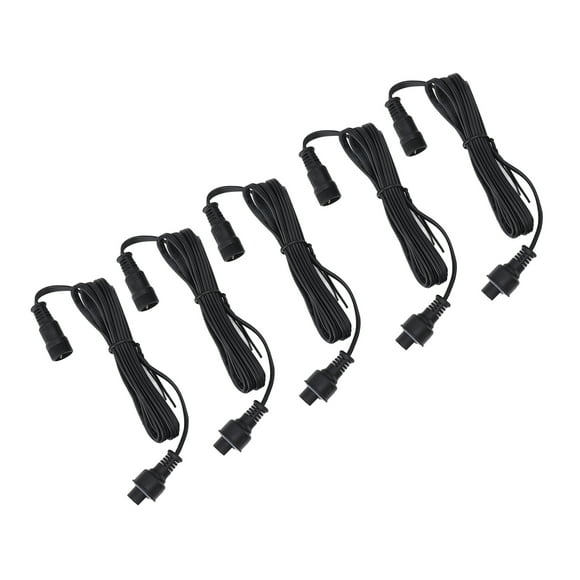 LED Deck Light Extension Cord, 3Pin 4.9ft Safe Deck Light Extension Cable 5pcs for Outdoor