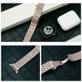 thumbnail image 5 of ALMNVO Bling Strap for Apple Watch Bands 40mm 44mm 45mm iWatch Band 38mm 41mm 42mm Diamond Stainless Steel Bracelet Apple Watch Series 7 6 5 4 3 SE 2, 5 of 7