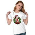 thumbnail image 4 of Betty Boop Christmas Santa Wreath Women's T Shirt Ladies Tee Brisco Brands L, 4 of 5