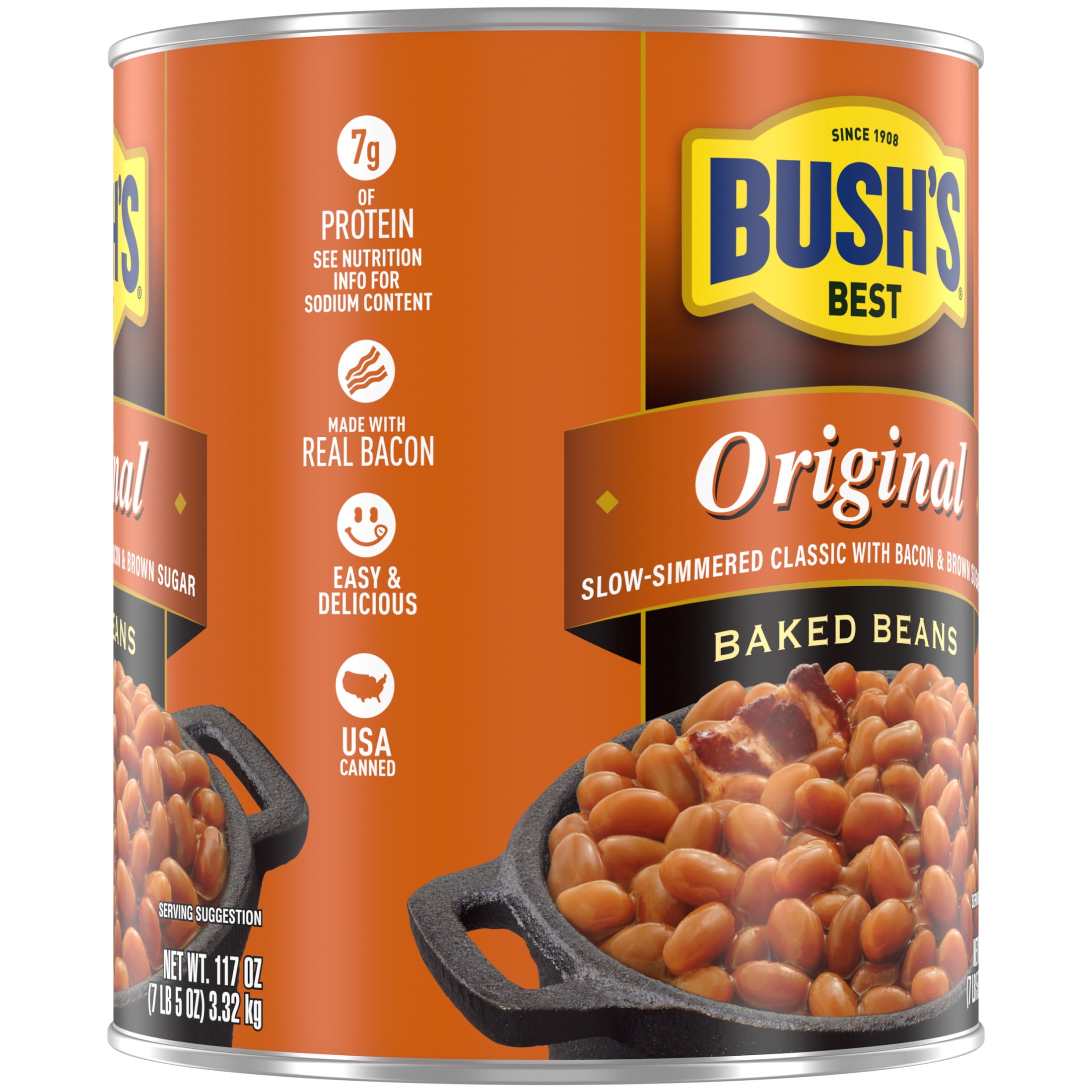 Bush's Original Baked Beans, Canned Beans, 117 oz Can