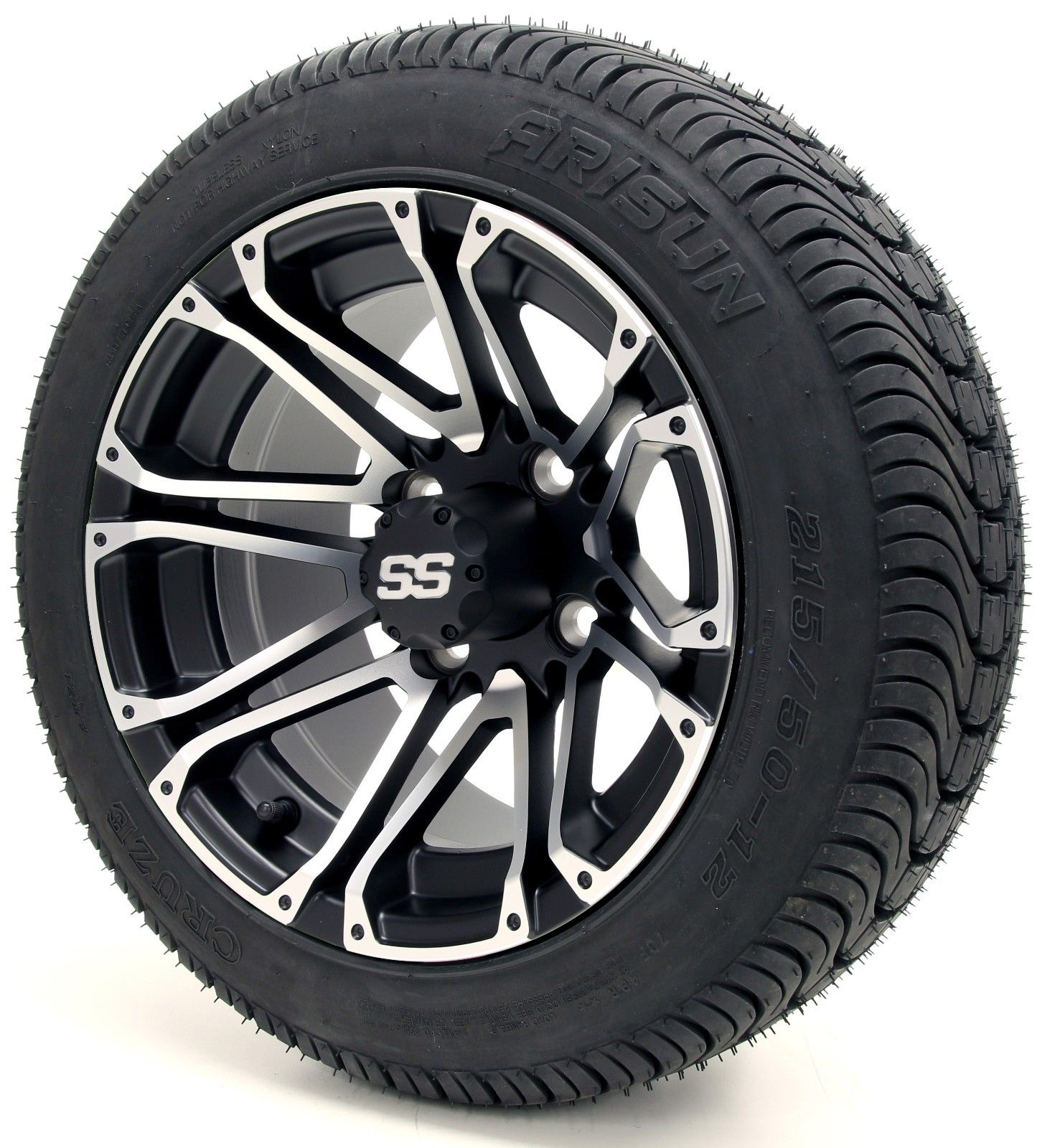 Golf Cart Wheels and Tires 12" Voyager SS & (215/3512 or 215/5012