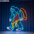 thumbnail image 2 of Glowneon Bigfoot With Pizza Neon Sign, Pizza Restaurant Wall Led Sign, 2 of 5