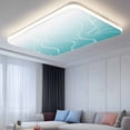 thumbnail image 2 of Aqua Blue Geometric Magnetic Fluorescent Light Covers for Ceiling Lights 2x4Ft,Modern White Stripe Distortion Art Office Classroom Kitchen Drop Ceiling Light Covers Filters Shade Panel 2Packs, 2 of 9