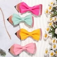thumbnail image 2 of 4PCS Back to School Bow Hair Clips Cute Pencil Hair Accessories Yellow Pink Blue Red Hairpins Soft Leather Alligator Hair Barrettes for First Day of School Opens Season Girls Students Party Decor, 2 of 7