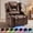 Brown, variant on Power Recliner Sofa with 8-Point Massage, Lumbar Heating, LED Strip Light, Cup Holder, Side Pocket, Phone Holder, Reclining Loveseat for Home Theater, Faux Leather, Black