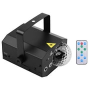 Angle View: Carevas LED Porjector Light Projection Lamp Stage Light Plenty Patterns Auto- Flash Sound Activated with U-shape Handle Remote Control for Stage Party KTV Bar