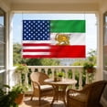 thumbnail image 2 of Old Historic Iran USA Iranian Flag with Lion Sun Crown 3X5 FT Former Iranian Flags with 2 Brass Grommets Sturdy Double Stitched and Premium Polyester, 2 of 9