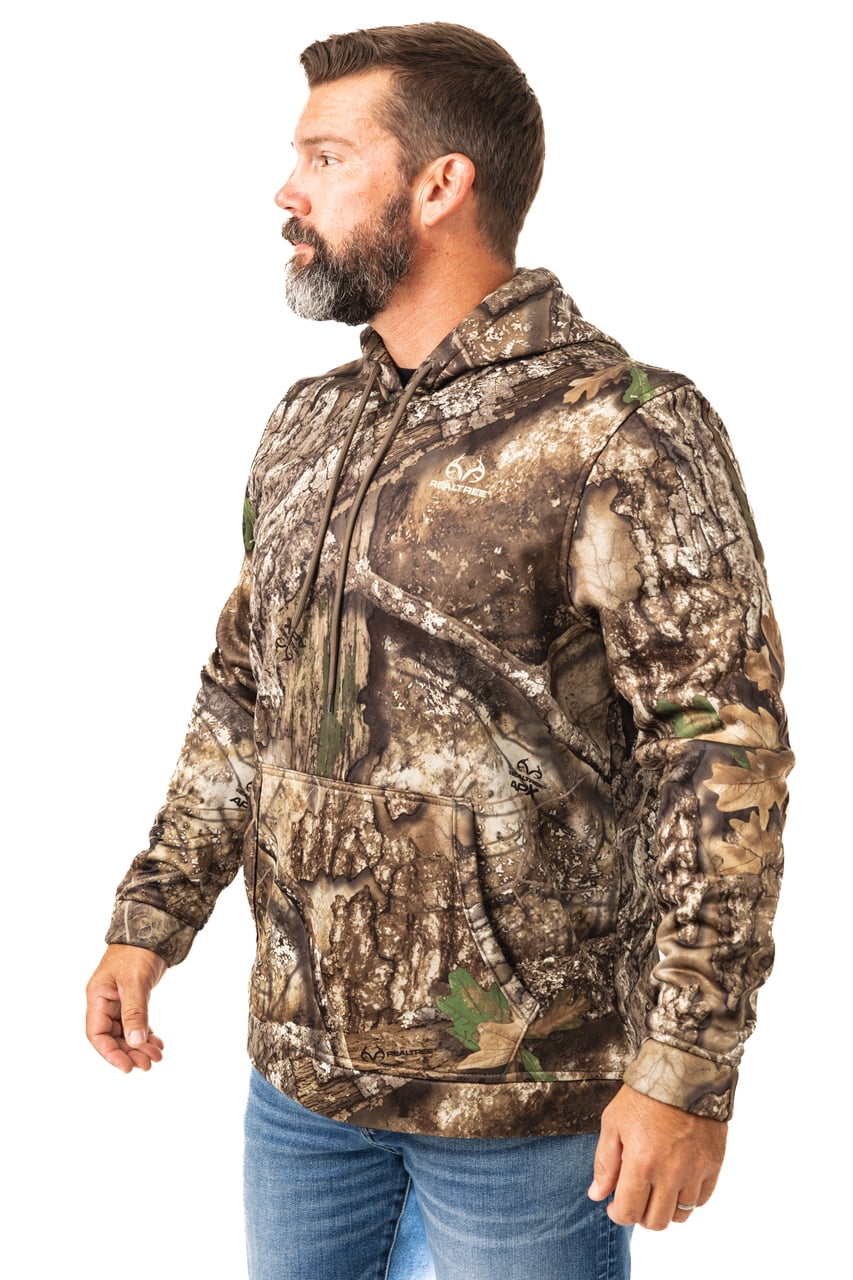 Realtree Men's APX Camo Hunting Hoodie -  High Pile Pullover for Outerwear | Size S-4X
