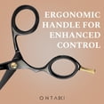 thumbnail image 3 of ONTAKI Beard & Mustache Scissors Rounded Tip Japanese Steel Grooming 4.2 inch Black, 3 of 10
