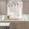 thumbnail image 5 of Valance Curtains for Kitchen Windows Happy Easter Words on Wood Board Rod Pocket Valance Colored Eggs Tree Short Window Curtain Topper for Bedroom Living Room Bathroom 54x18in,1&nbsp;Panel, 5 of 9