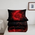 thumbnail image 4 of Ensemble de Couette Note Musicale Taille Tout-Petit, Ensemble de Literie Imprimé Sequins Rouge Étoilé Chic (Pas Réel) pour Enfants Adolescents, Thème Musical Romantique Pailleté, 2 Pcs 1 Taie d'Oreiller, 4 of 6