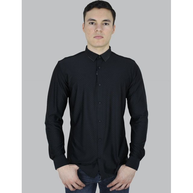 Camisa Lisa Barabas Corte Slim Fit Manga Larga
