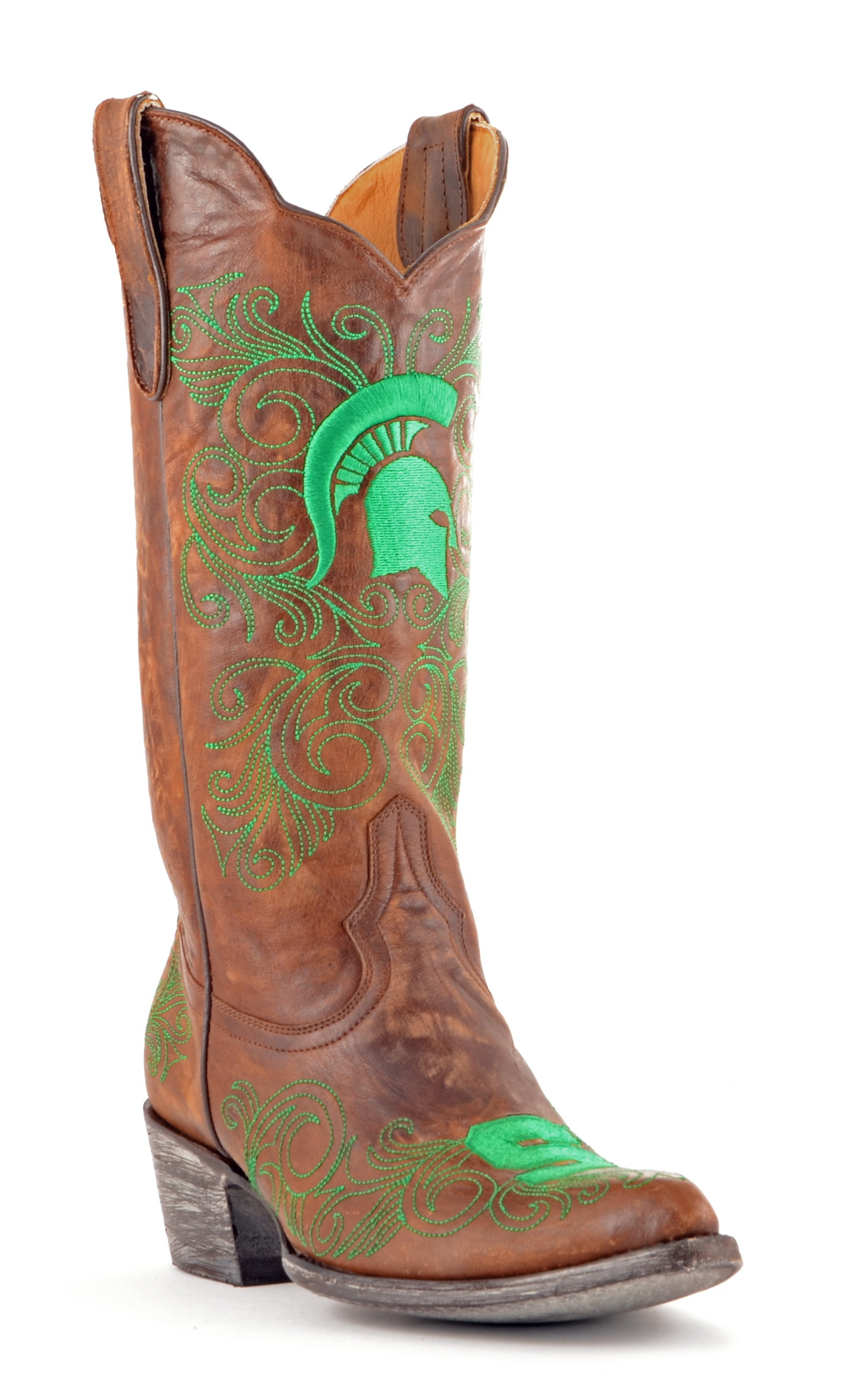 Gameday Womens 13" Leather Michigan State Cowboy Boots MST-L069 by GameDay Boots