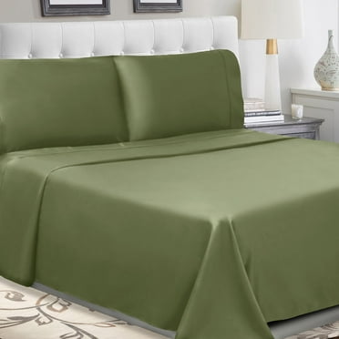 Superior Tierney Cotton Percale Deep Pocket Sheet Set, Split King, Sage