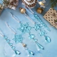 thumbnail image 6 of 18pcs Christmas Tree Decoration Crystal Ornaments - Hanging Acrylic Christmas Snowflake Icicle Drop Crystal Ornaments for Xmas Tree Winter New Year Party Supplies, 6 of 7