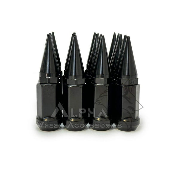 20 Black 14x1.5 Spike Lug Nuts For 2015-Newer Ford Mustang GT Premium EcoBoost
