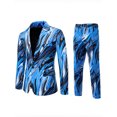 thumbnail image 2 of SJLDQY Carnival Mens 2 Peice Suit Set Casual Dress Suits for Men Tie Dye One Button Blazer Jacket Pants Elegant Business Wedding Party Outfits, 2 of 9