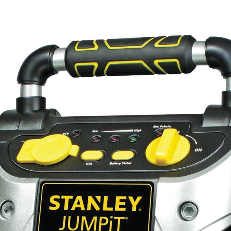 Stanley 1000-Peak Amp Portable Jump Starter, 2.1A/10W USB Port, 12V outlet, 120 PSI Air Compressor