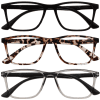 Black / Brown / Gray - 3 Pairs