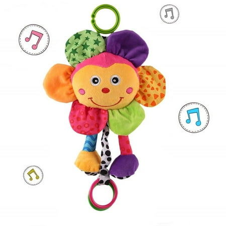Giraffe Baby Toy - Soft Sunflower Rattle Baby Musical Toys Suitable for Newborn Giraffe Crib Toys Early Educational Toys