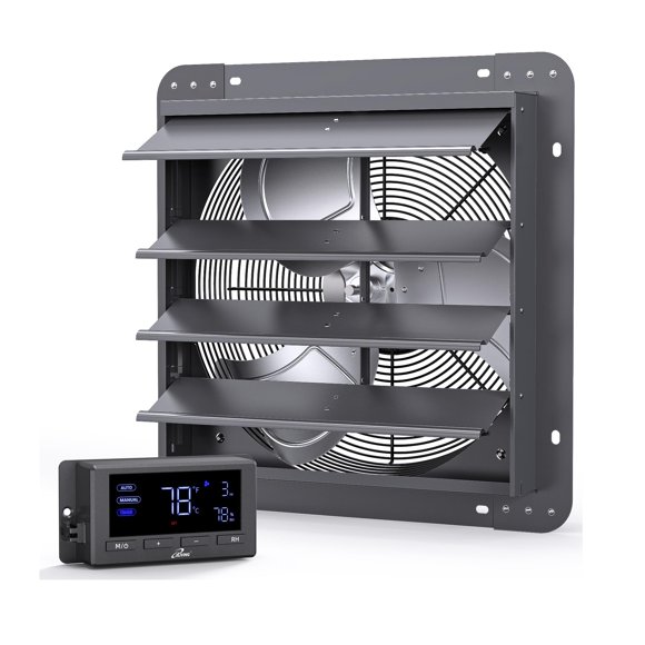 Ventilador de escape con persiana montado en la pared iLiving 14 1200 CFM