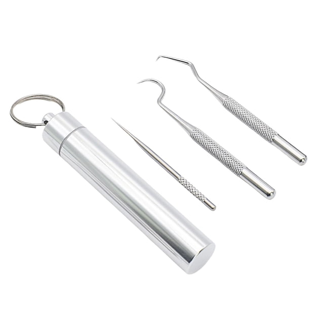 Juego de Palillos de dientes portátiles jinwen acero inoxidable 3 uds
