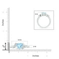 thumbnail image 3 of Angara Natural 0.9 Ct. Aquamarine with Diamond Heart Ring in 14K White Gold for Women (Ring Size: 11.5), 3 of 8