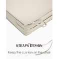 thumbnail image 3 of Patio Chair Cushion 22x22x4 Inch, Waterproof Outdoor Seat Cushions for Patio Furniture, Garden Chair Cushions with Ties, Set of 2, Khaki, 3 of 7