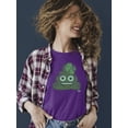 thumbnail image 2 of Lucky Clover - Emoji Poo Graphic Women's T-shirt, 2 of 4