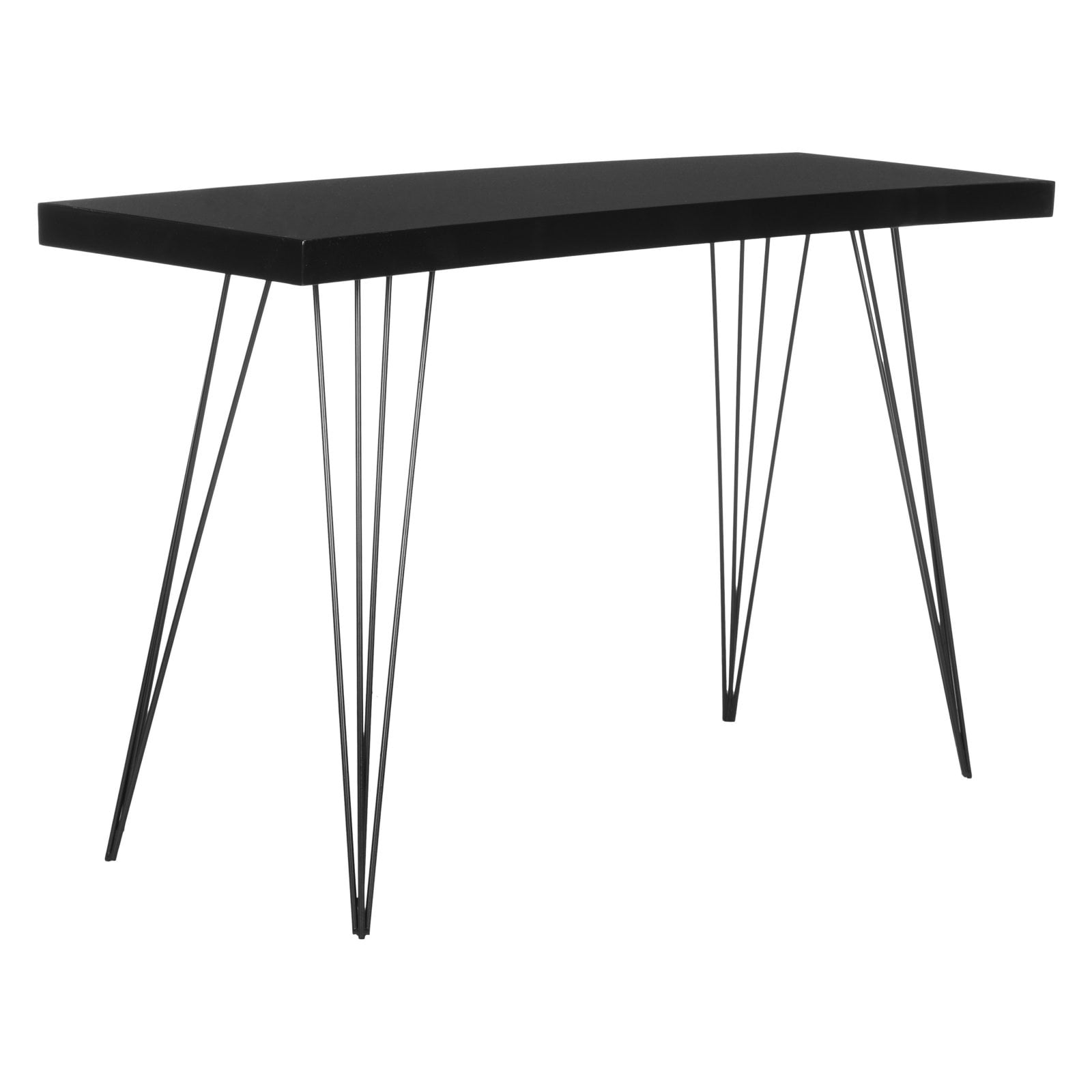 Safavieh Home Collection Wolcott Mid-Century Modern Dark Brown and Black Console Table