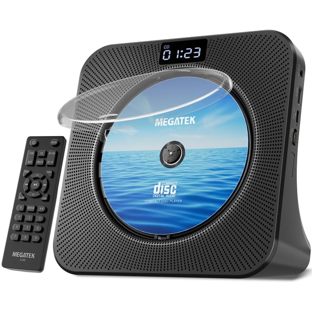 MEGATEK Reproductor de CD portátil CP28BR con Bluetooth, Radio FM y USB